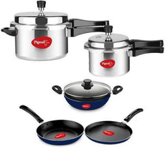 Pigeon Cookware Set (Aluminium, 6 - Piece)