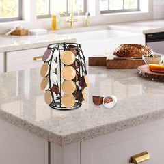 Coffee Pod Holder Carousel Storage,K Cup Holder Compatible with 20 Pods,Coffee Pod Storage for Office and Kitchen Organization