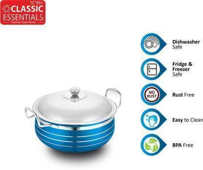 Classic Essential 5pcs coloured handi Induction Bottom Cookware Set (Stainless Steel, 5 - Piece)