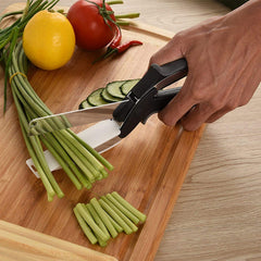 Clever Cutter Food Cutter with Cutting Board Built-in-Use for Picnic, Camping and Kitchen
